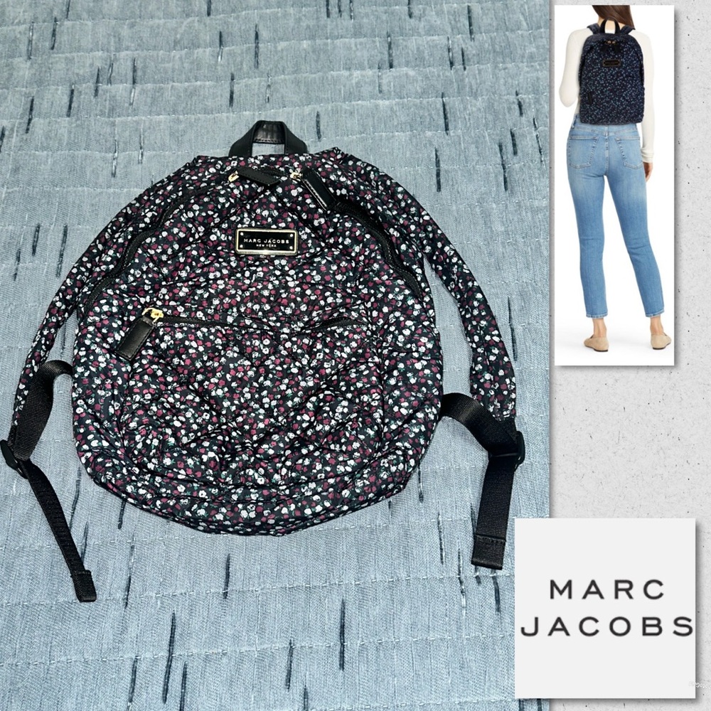 Marc Jacobs Black Floral Backpack